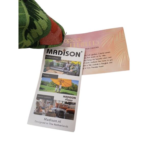 Madison OUTDOOR Pillow 22" Tropical Cheetah Weatherproof Palm Jungle Colorful - Picture 6 of 10